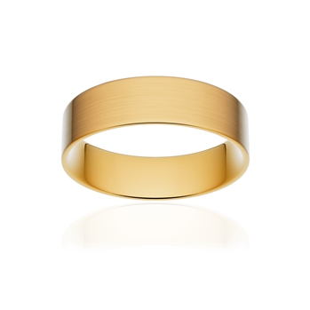 Alliance classique ruban plat confort or 375 jaune brossé 5,5 mm