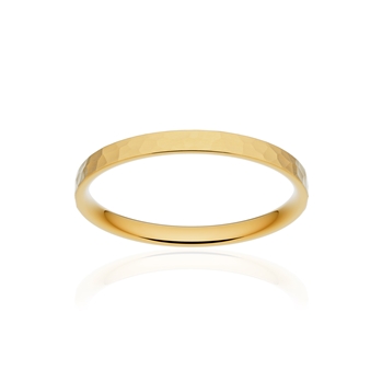 Alliance classique ruban plat confort or 375 jaune martelé 2 mm