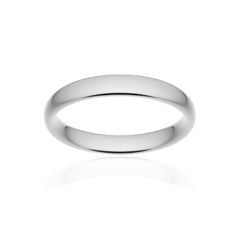 Alliance classique ruban confort or 750 blanc poli 3,5 mm