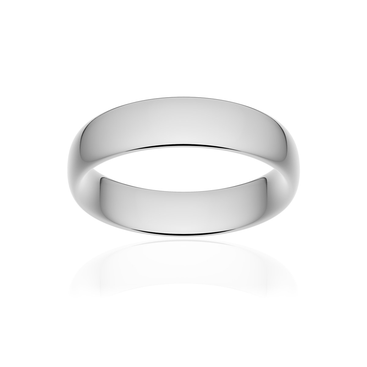 Alliance classique ruban confort or 750 blanc poli 5,5 mm