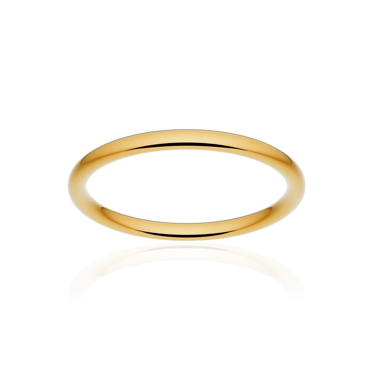 Alliance classique ruban confort or 750 jaune poli 2 mm