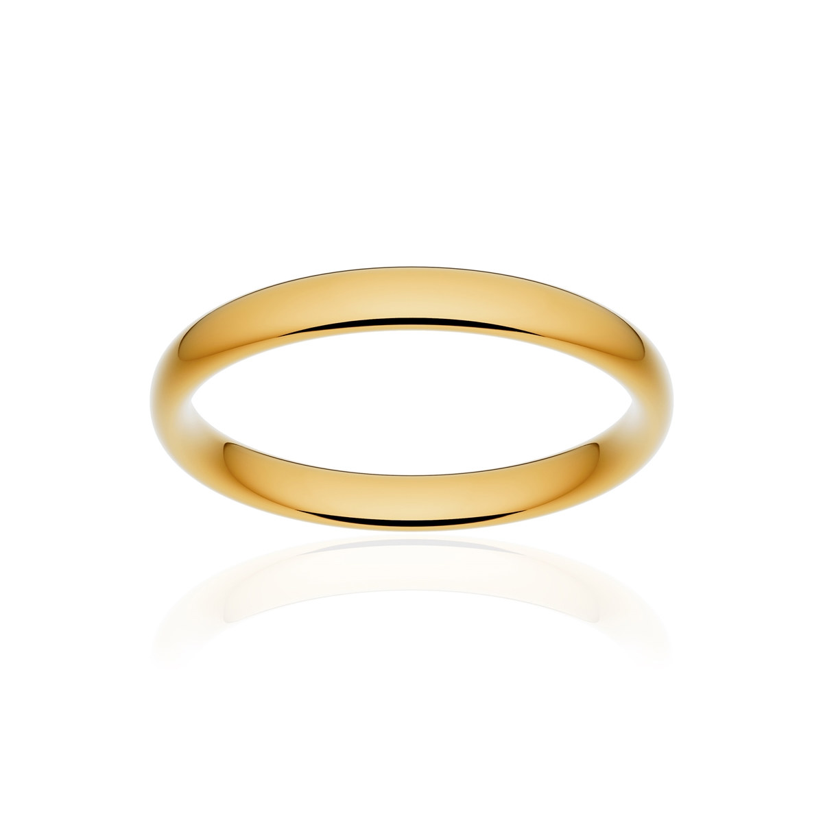 Alliance classique ruban confort or 750 jaune poli 3 mm