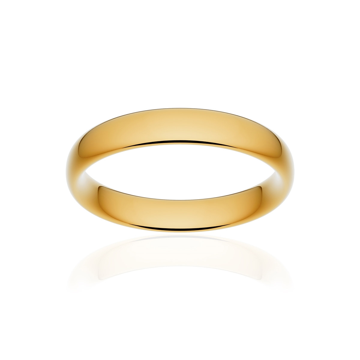 Alliance classique ruban confort or 750 jaune poli 4 mm
