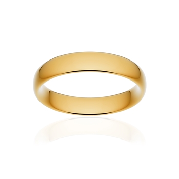 Alliance classique ruban confort or 750 jaune poli 4,5 mm
