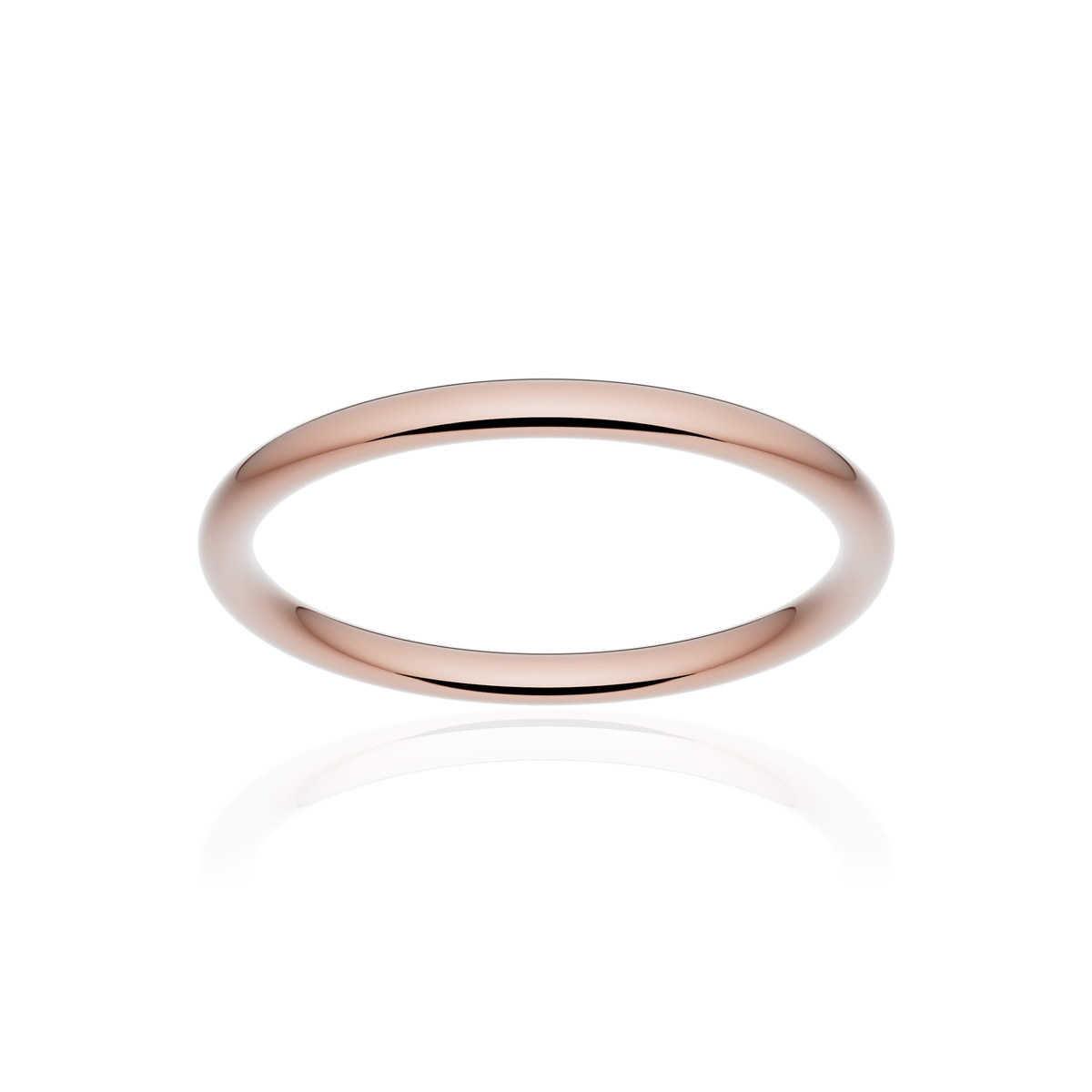 Alliance classique ruban confort or 750 rose poli 2 mm