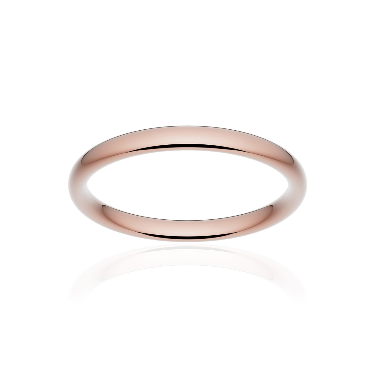 Alliance classique ruban confort or 750 rose poli 2,5 mm