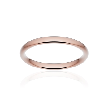 Alliance classique ruban confort or 750 rose poli 2,5 mm