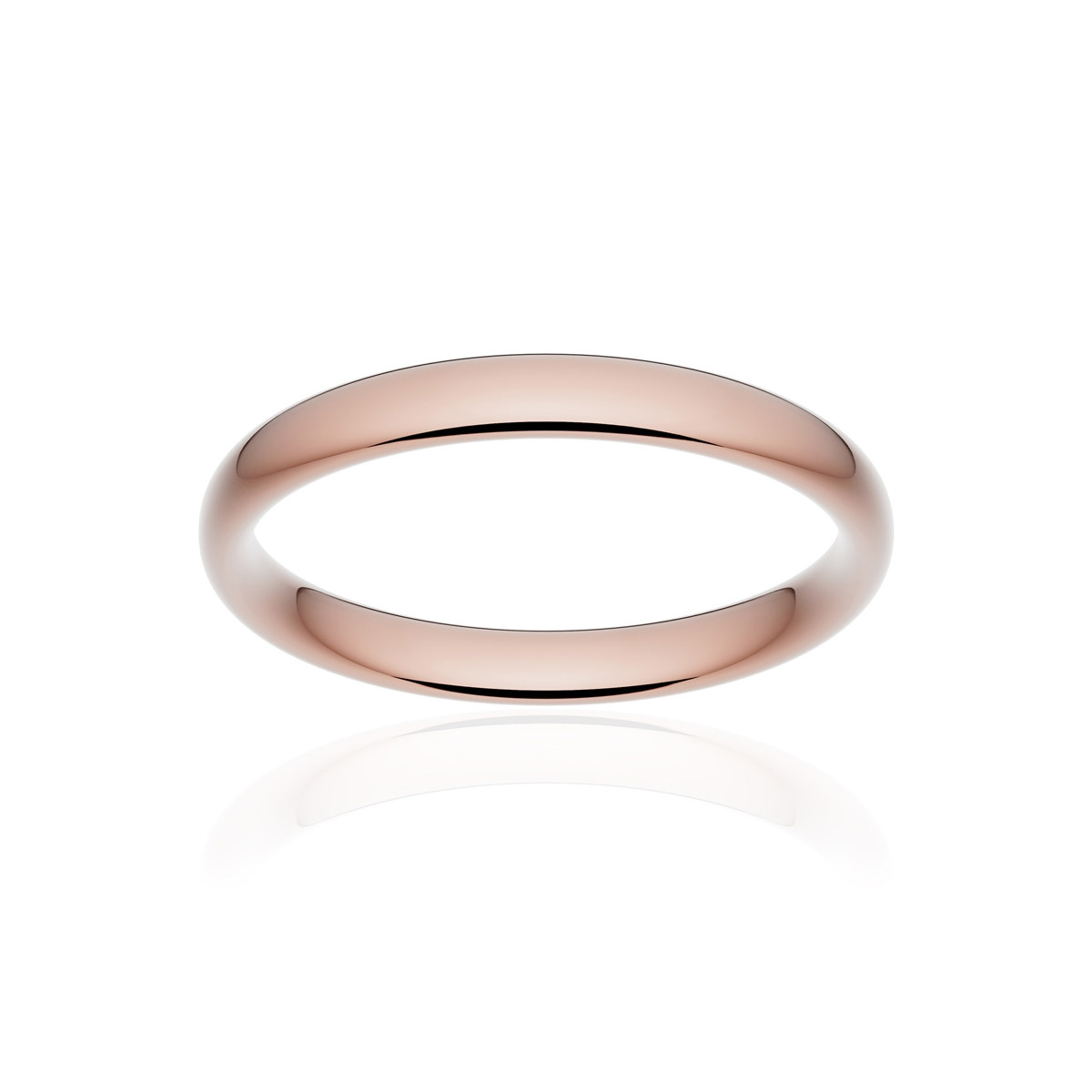 Alliance classique ruban confort or 750 rose poli 3 mm
