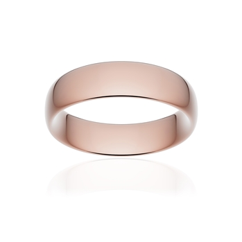Alliance classique ruban confort or 750 rose poli 6 mm