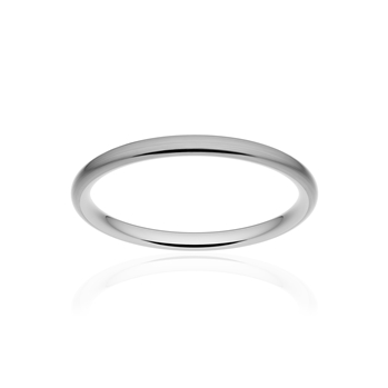 Alliance classique ruban confort or 750 blanc brossé 2 mm