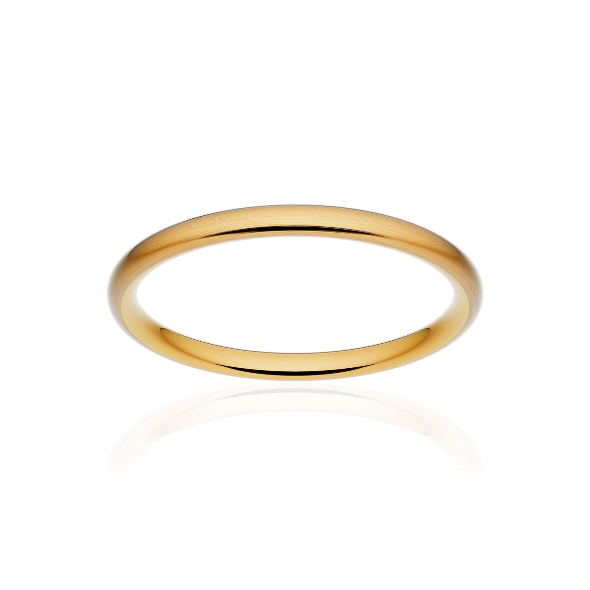 Alliance classique ruban confort or 750 jaune brossé 2 mm