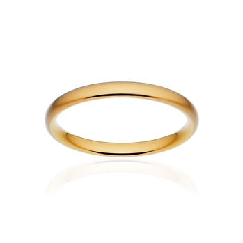 Alliance classique ruban confort or 750 jaune brossé 2,5 mm