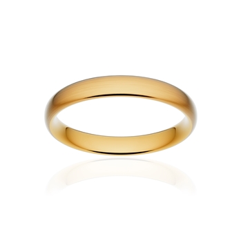 Alliance classique ruban confort or 750 jaune brossé 3,5 mm