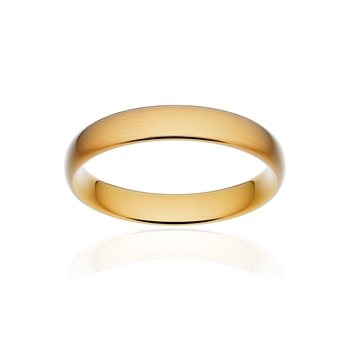 Alliance classique ruban confort or 750 jaune brossé 4 mm