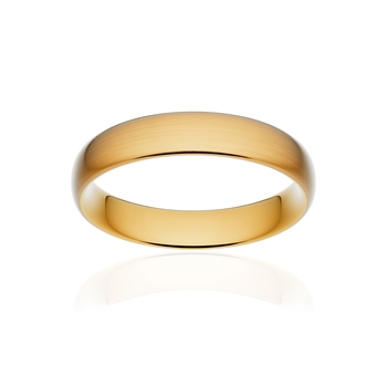 Alliance classique ruban confort or 750 jaune brossé 4,5 mm