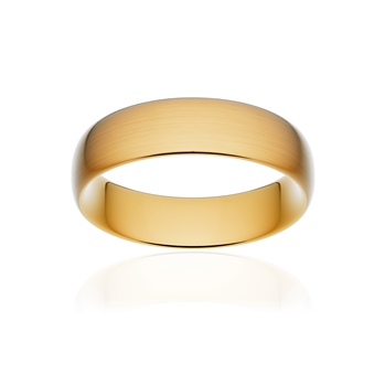 Alliance classique ruban confort or 750 jaune brossé 6 mm
