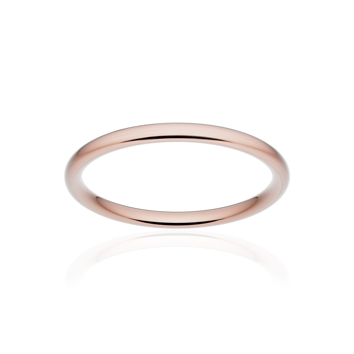 Alliance classique ruban confort or 750 rose brossé 2 mm