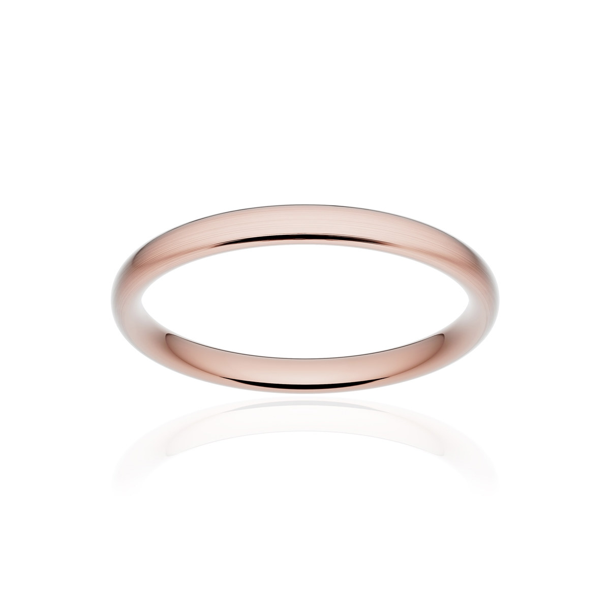 Alliance classique ruban confort or 750 rose brossé 2,5 mm