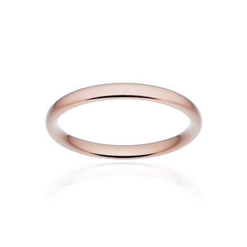 Alliance classique ruban confort or 750 rose brossé 2,5 mm