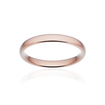 Alliance classique ruban confort or 750 rose brossé 3 mm