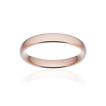 Alliance classique ruban confort or 750 rose brossé 3,5 mm