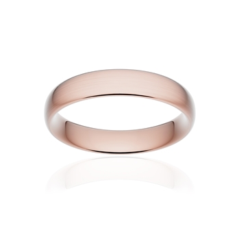 Alliance classique ruban confort or 750 rose brossé 4,5 mm