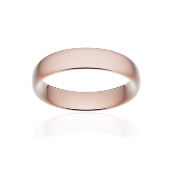 Alliance classique ruban confort or 750 rose brossé 5 mm
