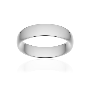 Alliance classique ruban confort or 375 blanc poli 5,5 mm