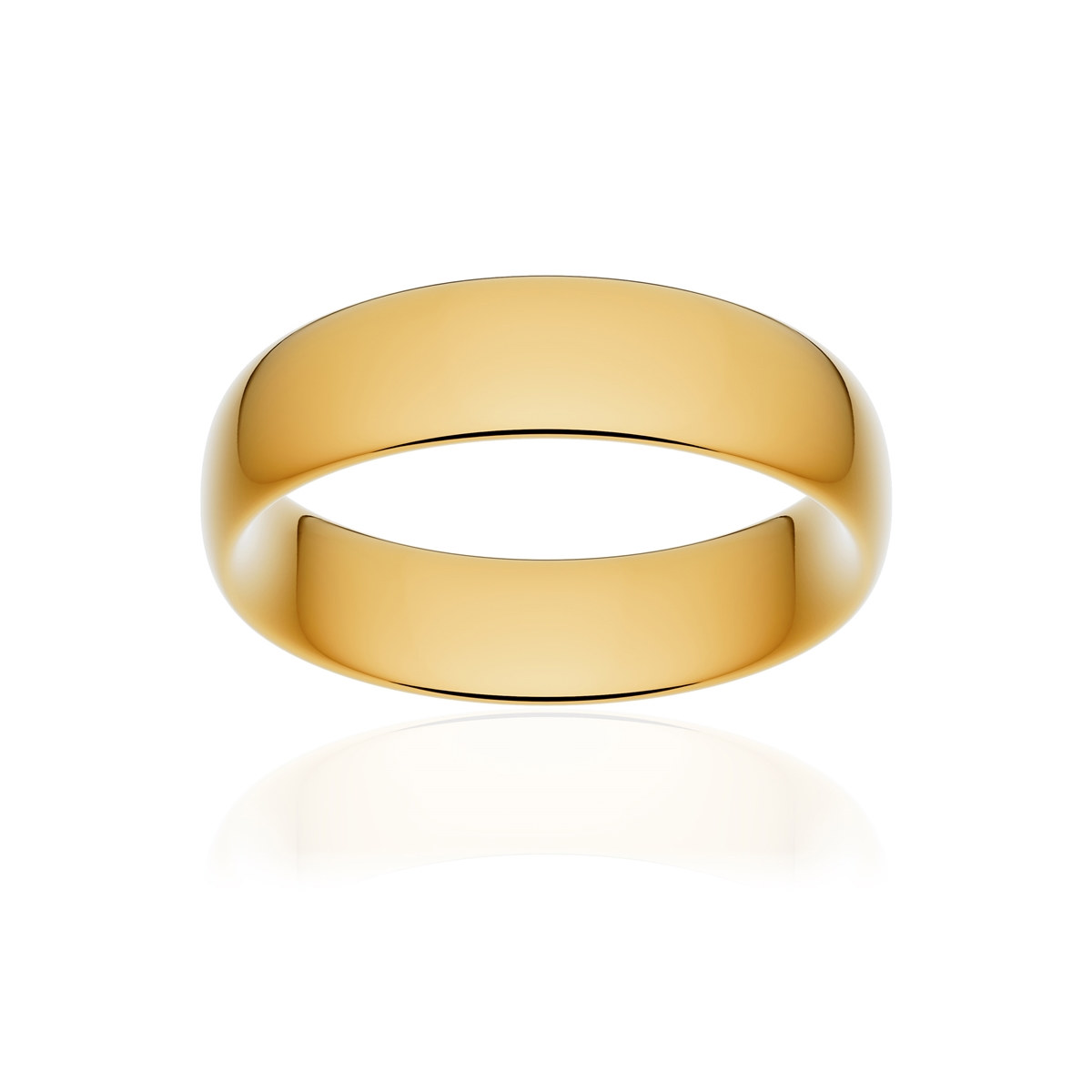 Alliance classique ruban confort or 375 jaune poli 6 mm