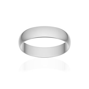 Alliance classique ruban or 750 blanc poli 4,5 mm