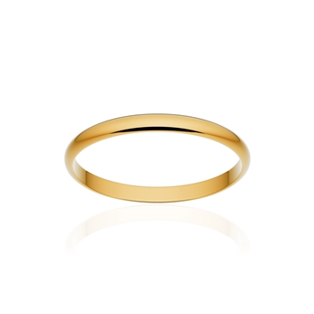 Alliance classique ruban or 750 jaune poli 2 mm
