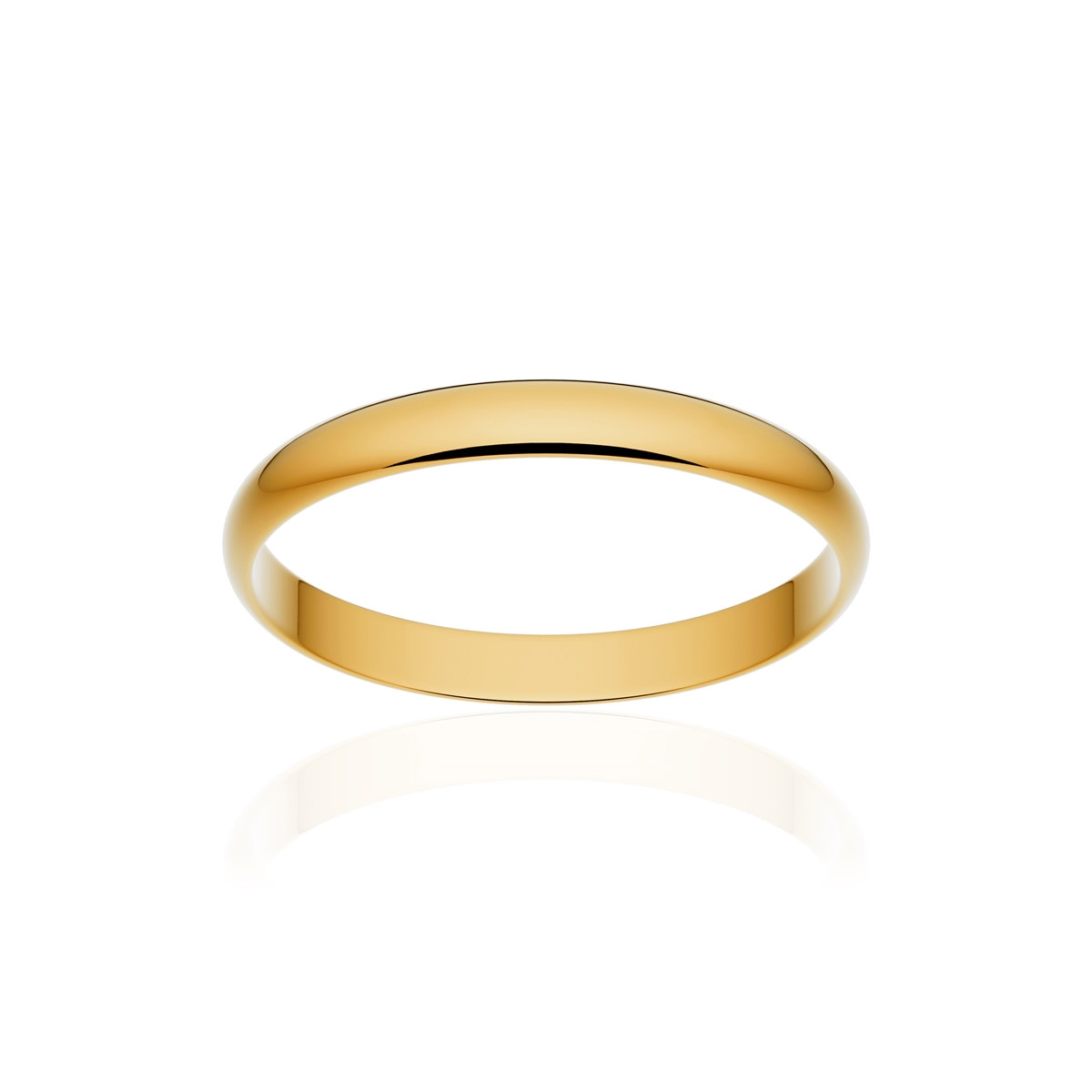 Alliance classique ruban or 750 jaune poli 2,5 mm