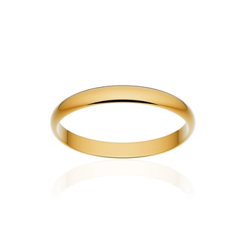 Alliance classique ruban or 750 jaune poli 2,5 mm