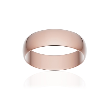 Alliance classique ruban or 750 rose poli 5,5 mm