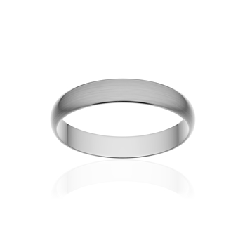 Alliance classique ruban or 750 blanc brossé 3,5 mm