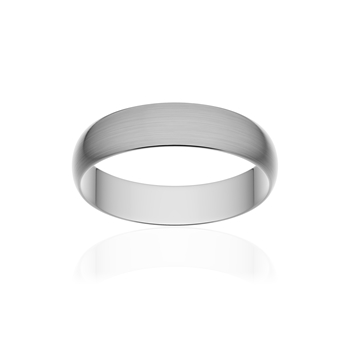 Alliance classique ruban or 750 blanc brossé 4,5 mm
