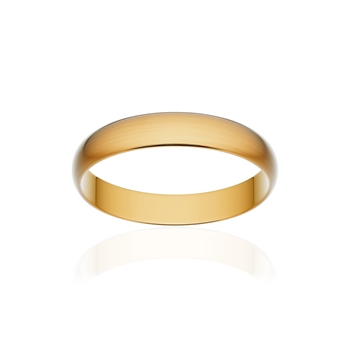 Alliance classique ruban or 750 jaune brossé 3,5 mm