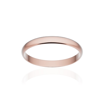 Alliance classique ruban or 750 rose brossé 2,5 mm