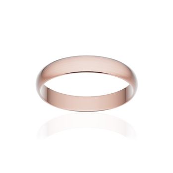 Alliance classique ruban or 750 rose brossé 3,5 mm
