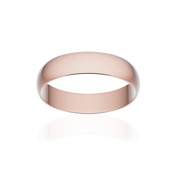 Alliance classique ruban or 750 rose brossé 4,5 mm