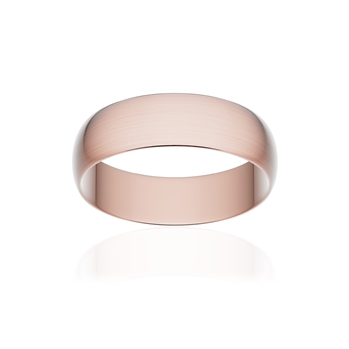 Alliance classique ruban or 750 rose brossé 5,5 mm