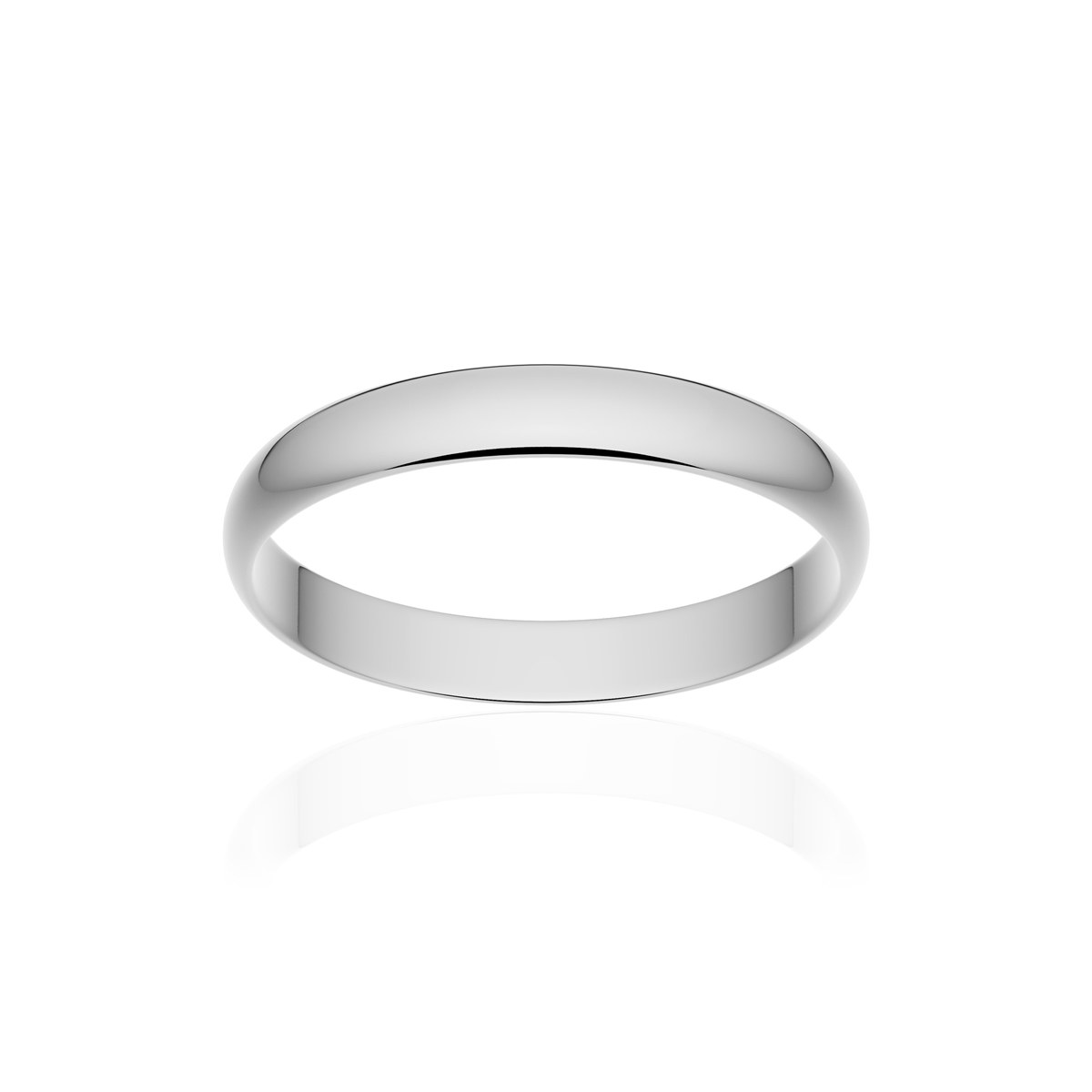 Alliance classique ruban or 375 blanc poli 3 mm