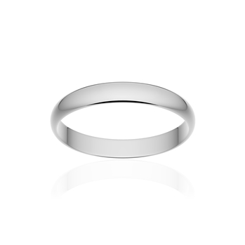 Alliance classique ruban or 375 blanc poli 3 mm