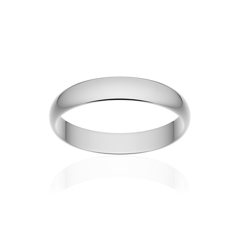 Alliance classique ruban or 375 blanc poli 3,5 mm
