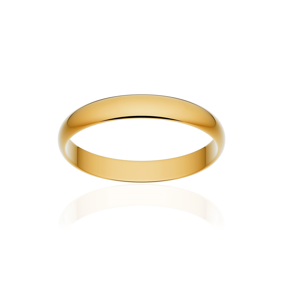Alliance classique ruban or 375 jaune poli 3 mm