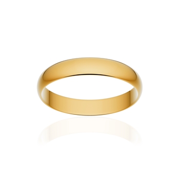 Alliance classique ruban or 375 jaune poli 3,5 mm