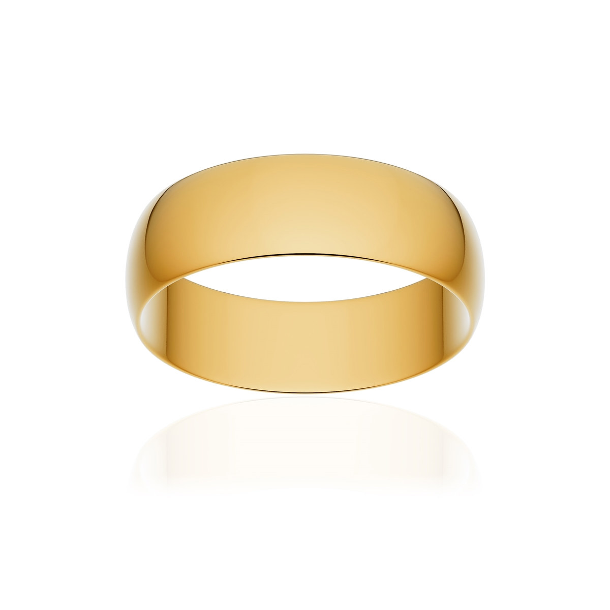 Alliance classique ruban or 375 jaune poli 6 mm