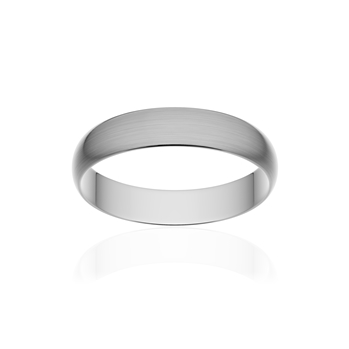 Alliance classique ruban or 375 blanc brossé 4 mm