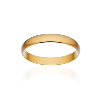 Alliance classique ruban or 375 jaune brossé 3 mm