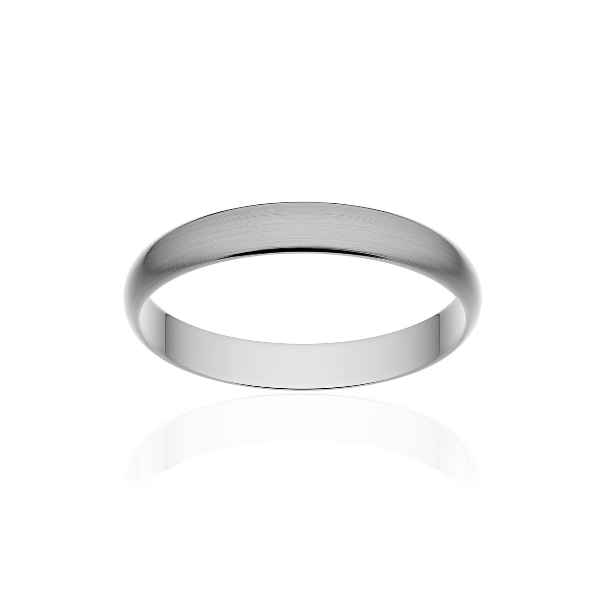 Alliance classique ruban platine 950 brossé 3 mm